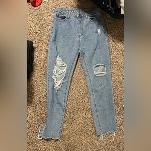 Shein ripped mom jeans